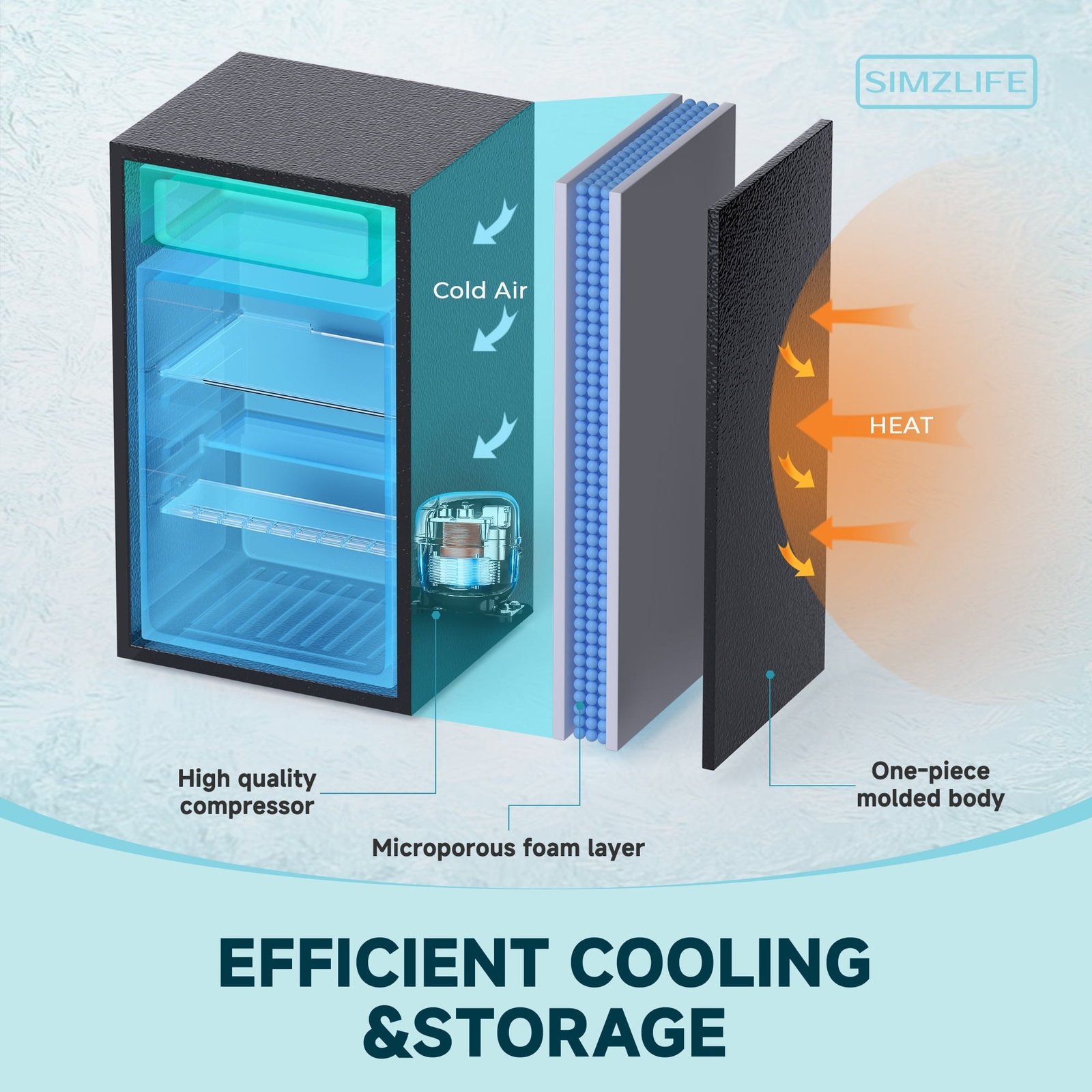 Simzlife 3.0 Cu.ft Upright Freezer,Single Door Compact Design,Reversible Stainless Steel Door,Suitable for Home,Dorm,Apartment and Office,Black