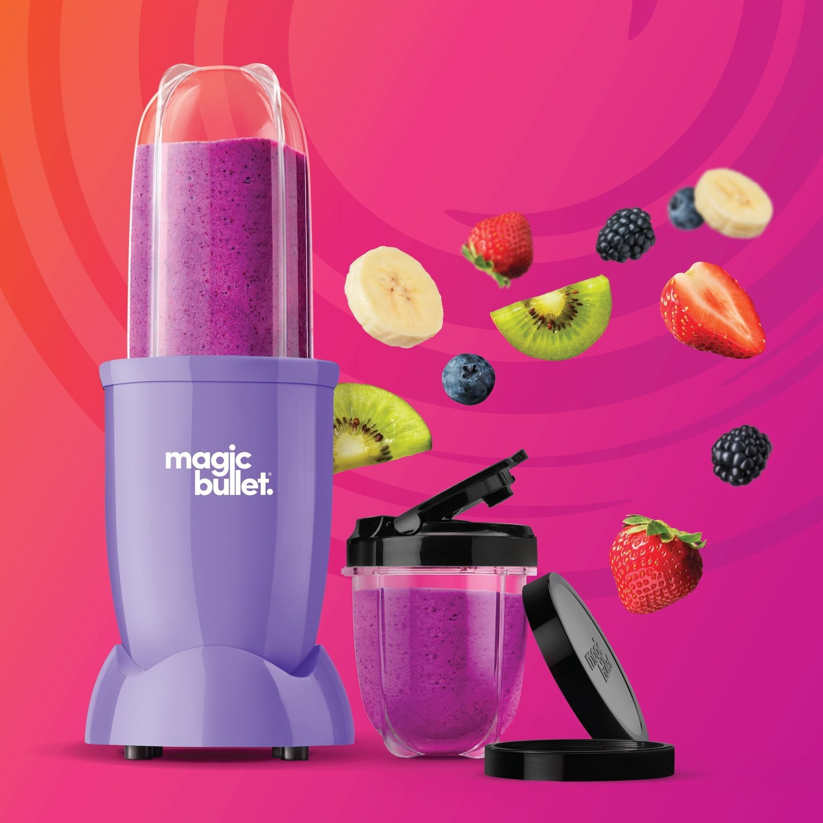 Magic Bullet Essential with To-Go Lid - Purple Ice