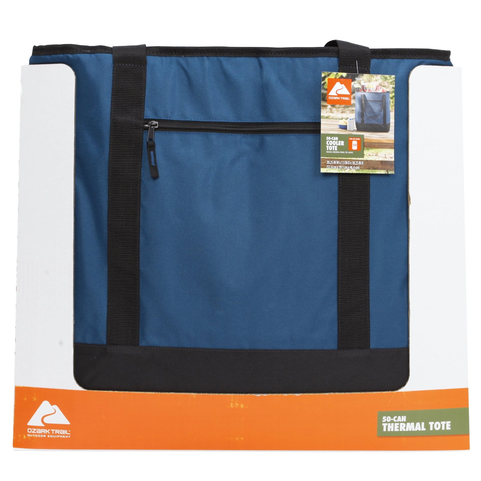 Ozark Trail 50 cans Soft Sided Cooler Tote, Blue