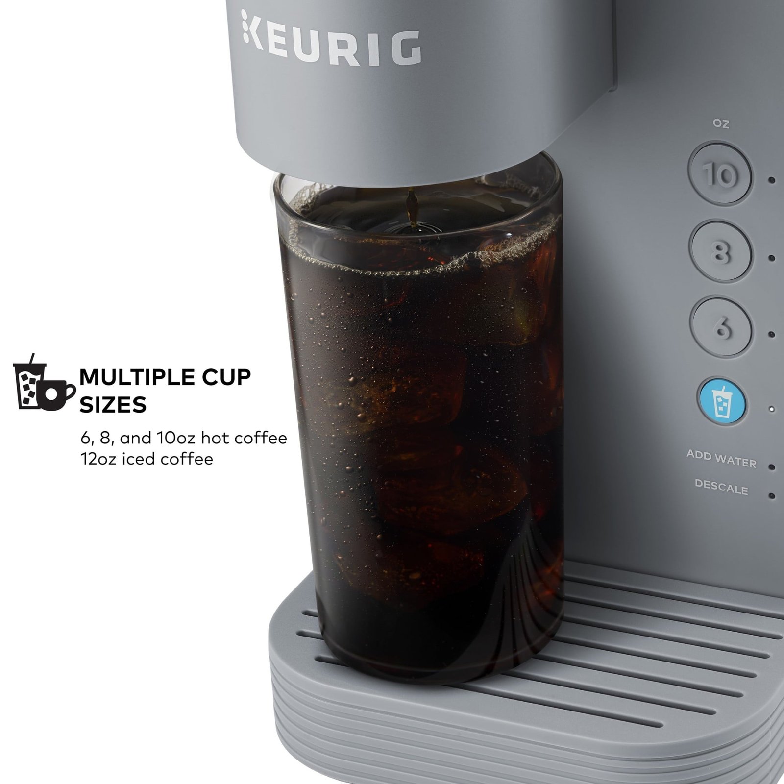 Keurig K-Express Essentials Plus, Iced and Hot Single-Serve K-Cup Pod Coffee Maker, White