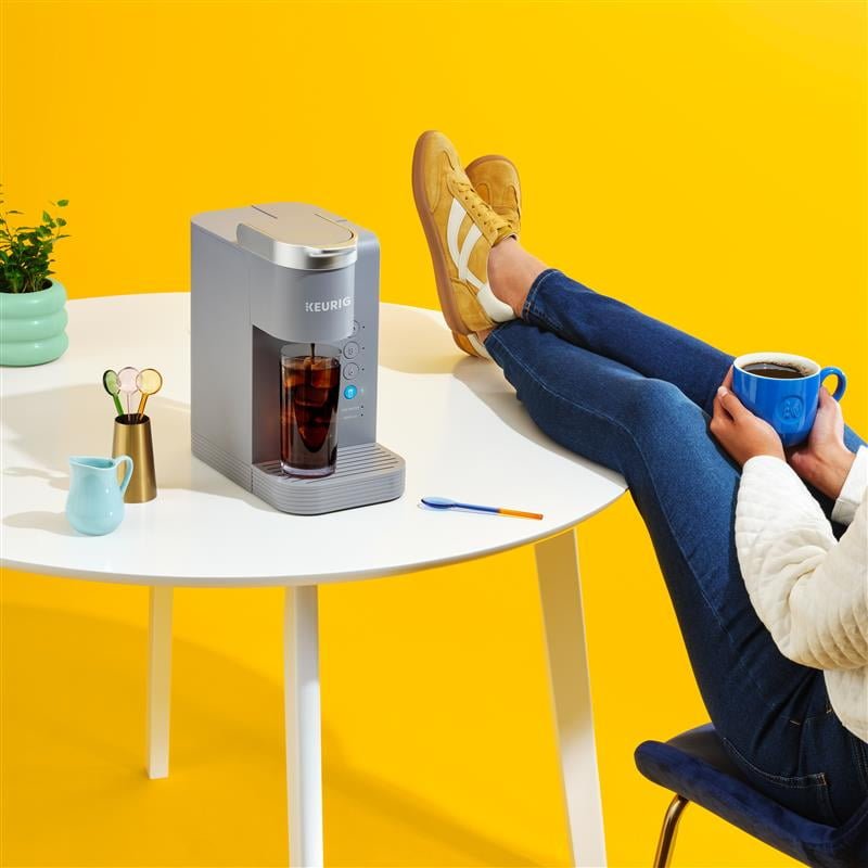 Keurig K-Express Essentials Plus, Iced and Hot Single-Serve K-Cup Pod Coffee Maker, White