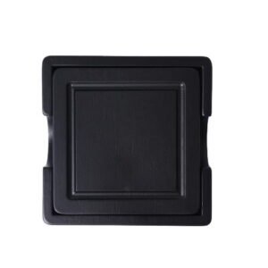 Better Homes & Gardens Black Bamboo Coaster 4 Pack Set, 4.52 x 4.52 x 1.65 inch