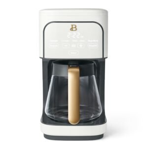 Beautiful 12 Cup Programmable Coffee Maker, White Icing by Drew Barrymore