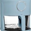 COOK WITH COLOR Air Fryer, 4Qt Glass Air Fryer, Stylish Kitchen Appliance, Slate Blue
