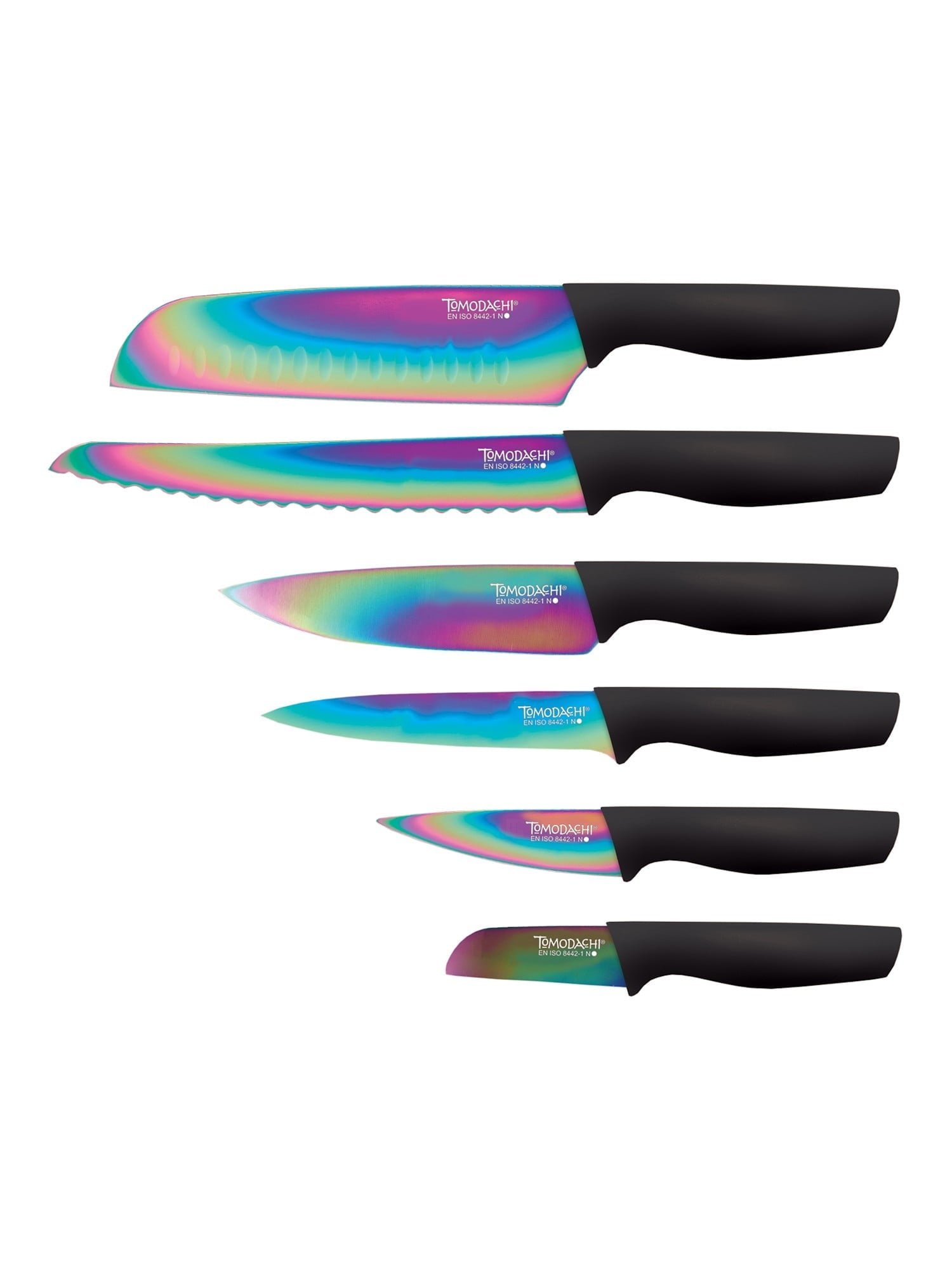 Hampton Forge Rainbow Black Stainless Steel Cutlery Set (12-Piece)
