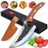 Japan Kitchen Chef Knife Viking Knives With Sheath Forged Butcher Meat Cleaver