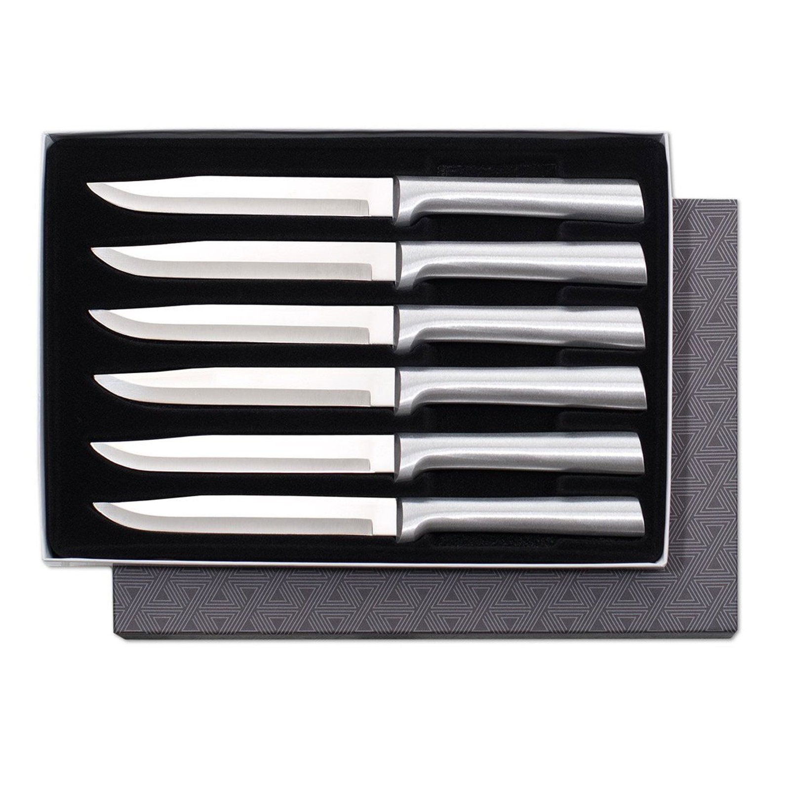 Rada Cutlery Utility Steak Knives Gift Set – Stainless Steel Blades With Aluminum Handles, Set of 6