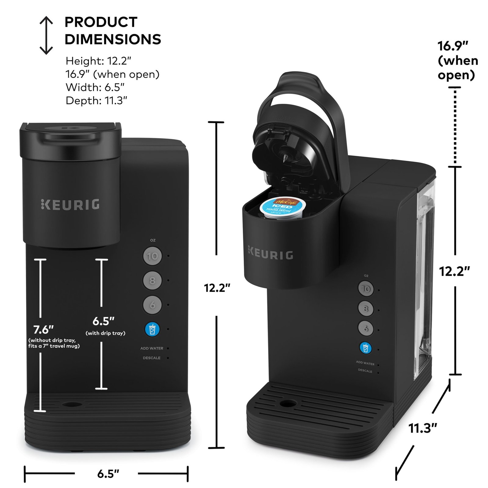 Keurig K-Express Essentials Plus, Iced and Hot Single-Serve K-Cup Pod Coffee Maker, White