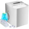 edx Countertop Ice Maker,9 Cubes in 6 Minutes, Self-Cleaning, with Ice Basket & Scoop, 26Lbs/24H,White